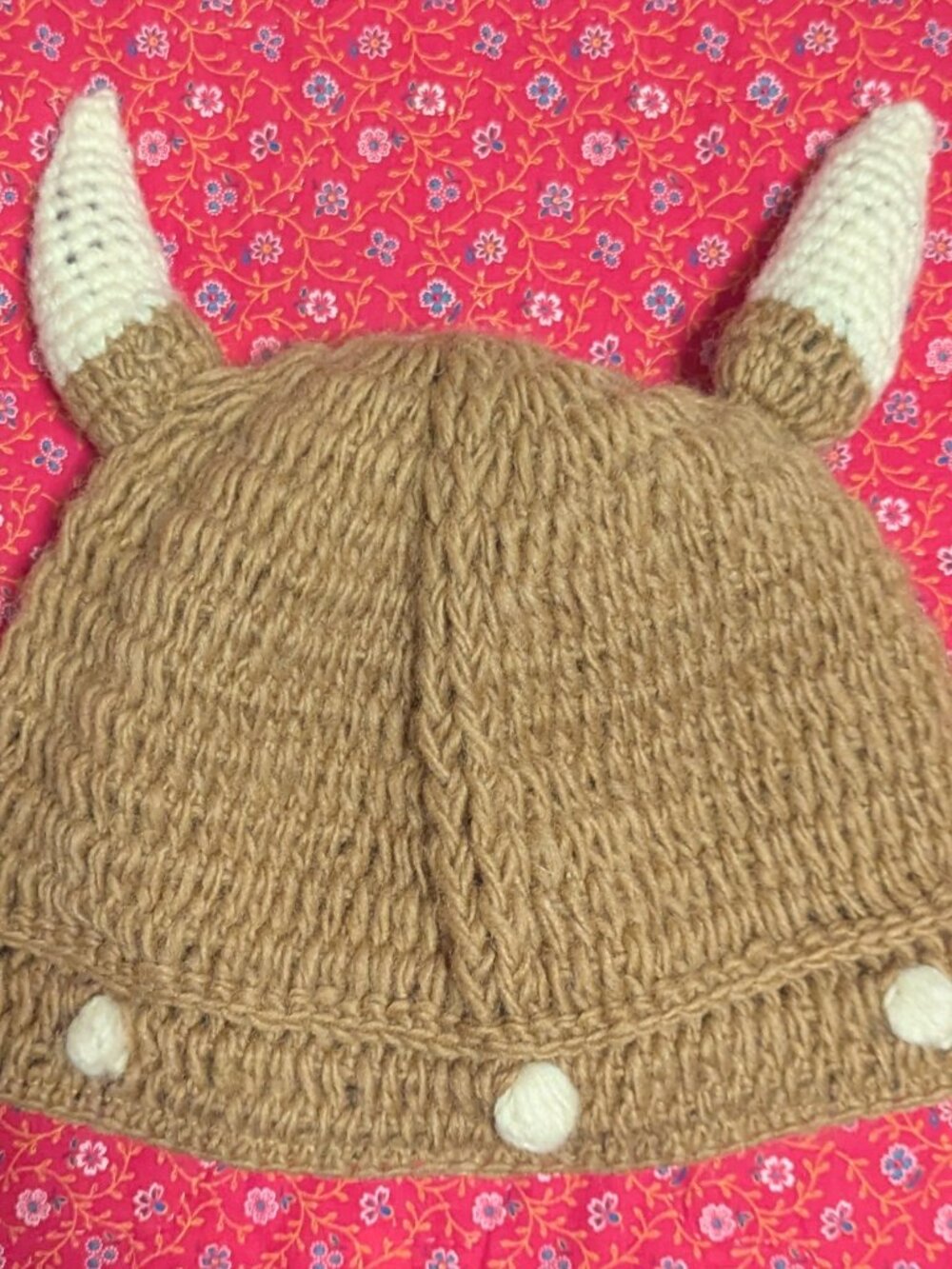 Scandi Girl Wool Viking Hat Fleece Lined Knit Horns Unisex Activewear‎ - Picture 4 of 5